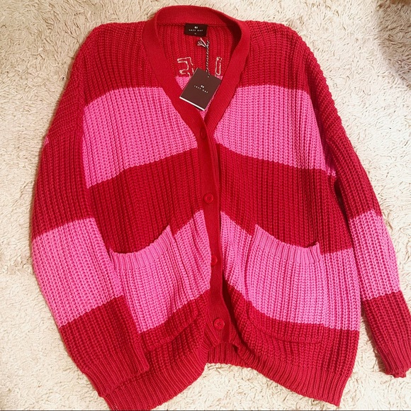 Lazy Oaf Life Is Hard Cardigan Sz Ml 